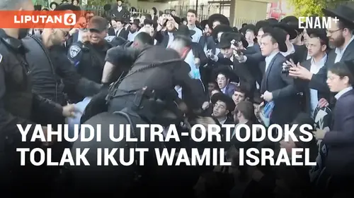 VIDEO: Diharuskan Ikut Wajib Militer, Umat Yahudi Ultra-Ortodoks Israel Gelar Unjuk Rasa