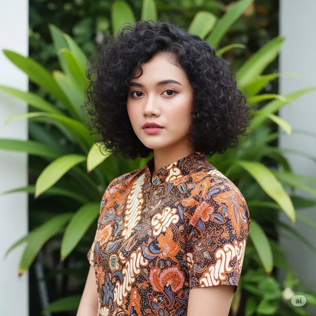 Model Rambut Pendek Curly Wanita. Foto: Gemini