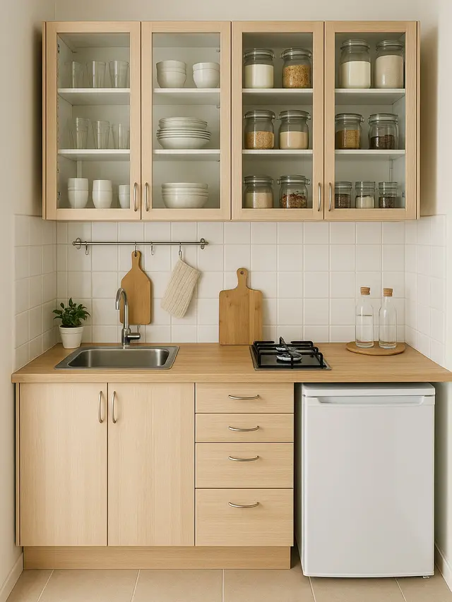 Model Dapur Rumah Type 36 Sederhana dengan Kabinet Gantung