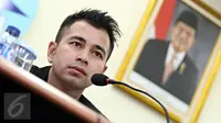 Aktor dan presenter Raffi Ahmad di gedung Dewan Pers, Jakarta, Rabu (18/11). (Liputan6.com/Immanuel Antonius)