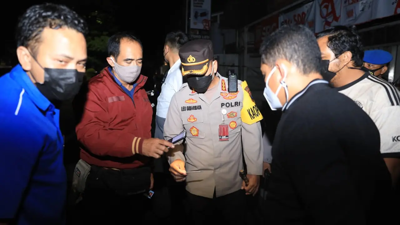 Polresta Malang Kota mengamankan 15 kendaraan dari razia patroli blue light di beberapa titik. (Dian Kurniawan/Liputan6.com)