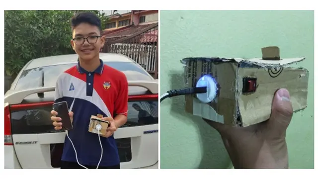 Kreatif, Bocah Ini Buat Sendiri Powerbank dari Barang Bekas