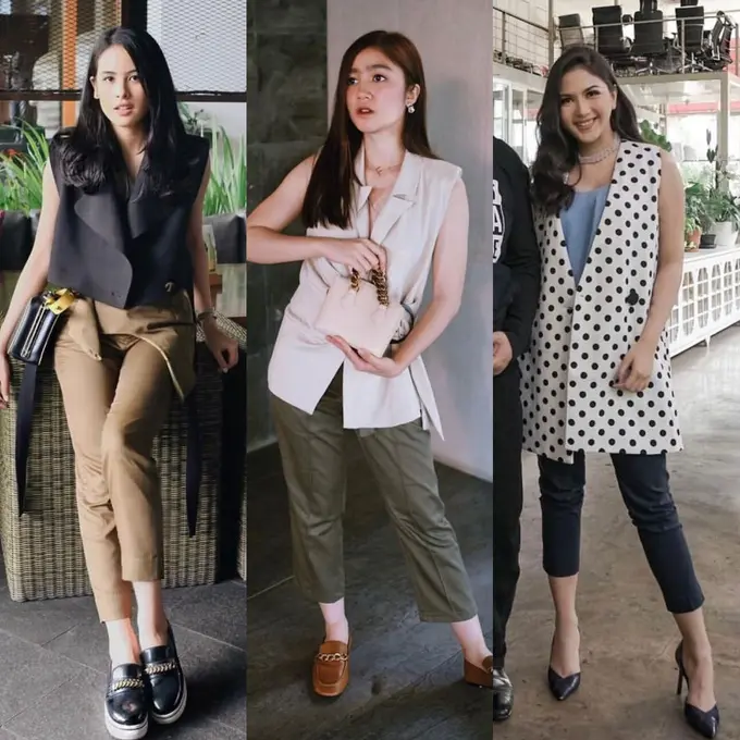 7 Ide Padu Padan Blazer Tanpa Lengan dari Maudy Ayunda hingga Febby Rastanty