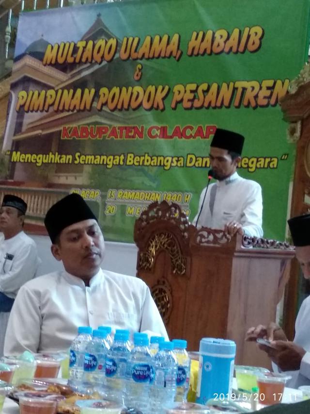 Multaqo atau pertemuan ulama se-Cilacap menghasilkan tujuh maklumat yang bertujuan menjaga persatuan bangsa Indonesia usai Pemilu 2019. (Foto: Liputan6.com/Taufik untuk Muhamad Ridlo)