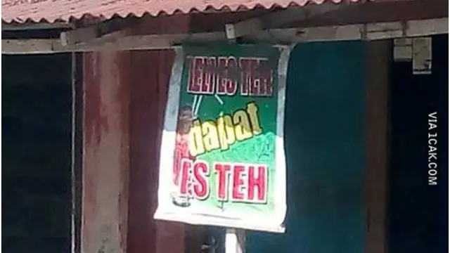 6 Cara Promosi Penjual Es Teh Ini Nyeleneh, Bikin Geleng Kepala