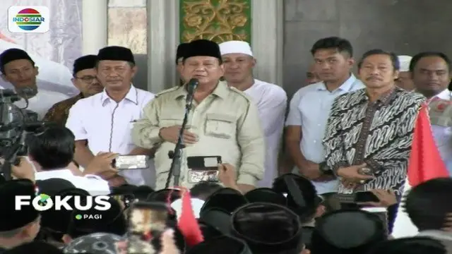 Prabowo Subianto kunjungi Pondok Pesantren Attauhidiyyah, Kabupaten Tegal, Jawa Tengah, untuk meminta doa restu para ulama.
