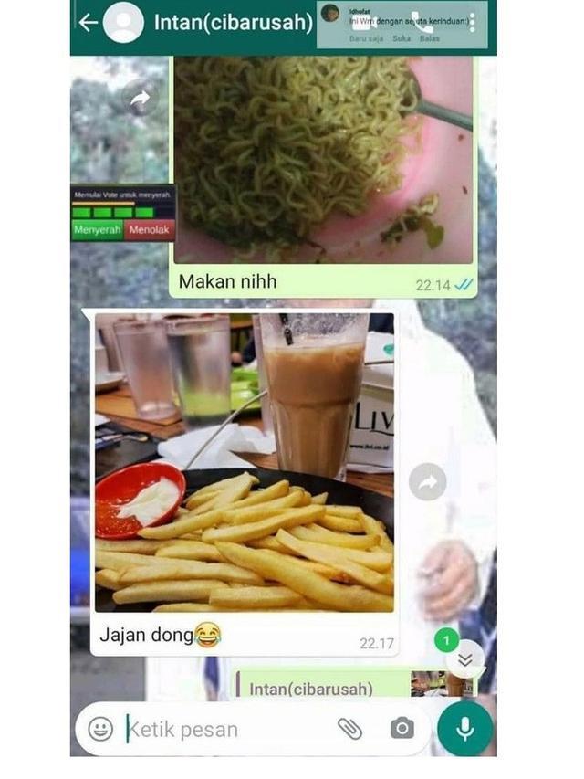 6 Chat Makan Virtual Bareng Pacar Ini Bikin Ngakak, Gagal Romantis