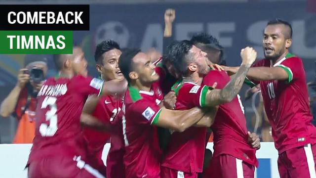 Berita video highlights momen comeback Timnas Indonesia saat menghadapi Thailand pada Final Leg I Piala AFF 2016 di Pakansari, Bogor.
