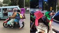 6 Potret Emak-Emak Melanggar Aturan Lalu Lintas Ini Bikin Polisi Meringis (1cak)