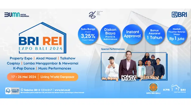 Bakal Banyak Pilihan Hunian dan Promo Menarik di BRI REI Expo Bali 2024, Catat Tanggalnya!