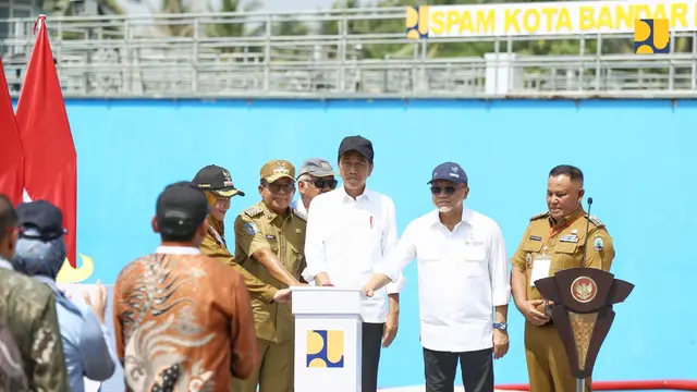 Layani 60.000 Sambungan Rumah, Jokowi Resmikan PSN SPAM Bandar Lampung