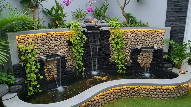 Desain Kolam Ikan Mini dari Bak Semen yang Kuat dan Tahan Lama/Ilustrasi AI