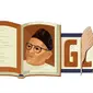 Raja Ali Haji Google Doodle hari ini. Sosok ulama,sastawan dan sejarawan Melayu-Lingga yang ciptakan gurindam dua belas. (Foto: tangkapan layar Google Doodle)