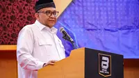 Wakil Menteri Ketenagakerjaan, Afriansyah Noor dalam Edukasi Program Jaminan Sosial Tenaga Kerja bagi Pekerja Bukan Penerima Upah di Padang, Sumatera Barat pada Jumat (8/9/2023). (Dok Kemnaker)