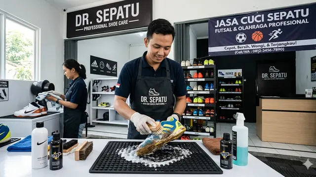 Jasa Cuci Sepatu Futsal dan Olahraga Profesional. Gemini