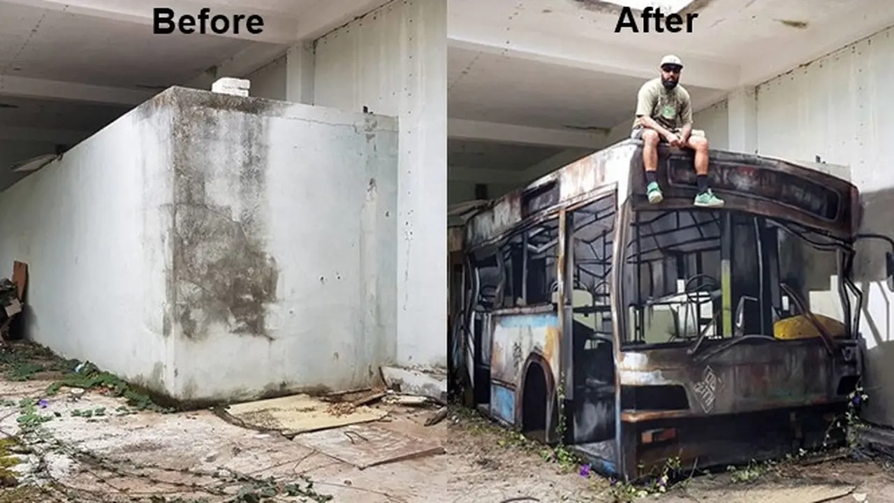 Pria Ini Buat Graffiti 3D, 7 Hasilnya Mengagumkan