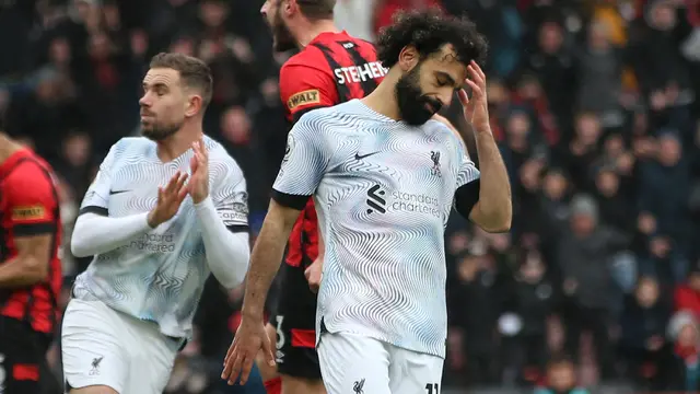 Foto: Momen Mohamed Salah Gagal Eksekusi Penalti saat Lawan Bournemouth di Liga Inggris 2022 / 2023