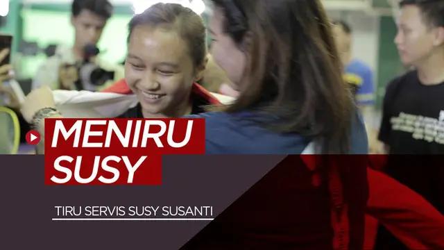 Berita video atlet PB Djarum Jakarta, Fauzia Ainun Mardiah, mendapat jaket bersejarah Susy Susanti setelah sukses meniru gaya servis legenda bulu tangkis putri Indonesia tersebut.