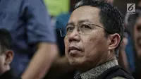 Mantan Pelaksana Tugas (Plt) Ketua Umum PSSI Joko Driyono saat menjalani sidang lanjutan di PN Jakarta Selatan, Kamis (9/5/2019). Sidang kedua dengan terdakwa Joko Driyono batal digelar di Pengadilan Negeri Jakarta Selatan. (Liputan6.com/Faizal Fanani)