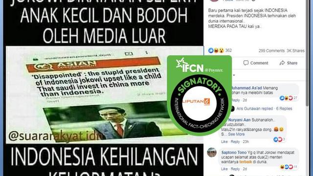 Cek Fakta Kabar Media Asing Menyebut Jokowi Seperti Anak Kecil Adalah Hoaks Cek Fakta Liputan6 Com