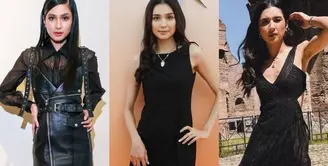 Lihat di sini beberapa potret memesona Mikha Tambayong dibalut outfit berwarna hitam.