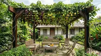 7 Ide Pergola Sederhana untuk Tanaman Buah Rambat yang Estetik dan Mudah Ditiru