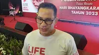 Ari Wibowo di Polda Metro Jaya, Selasa (20/6/2023). (Dok. via M. Altaf Jauhar)
