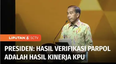 Presiden Joko Widodo menyinggung tuduhan dirinya mengintervensi verifikasi partai peserta Pemilu 2024. Menurut presiden, hasil verifikasi adalah kinerja KPU yang sifatnya mutlak independen.