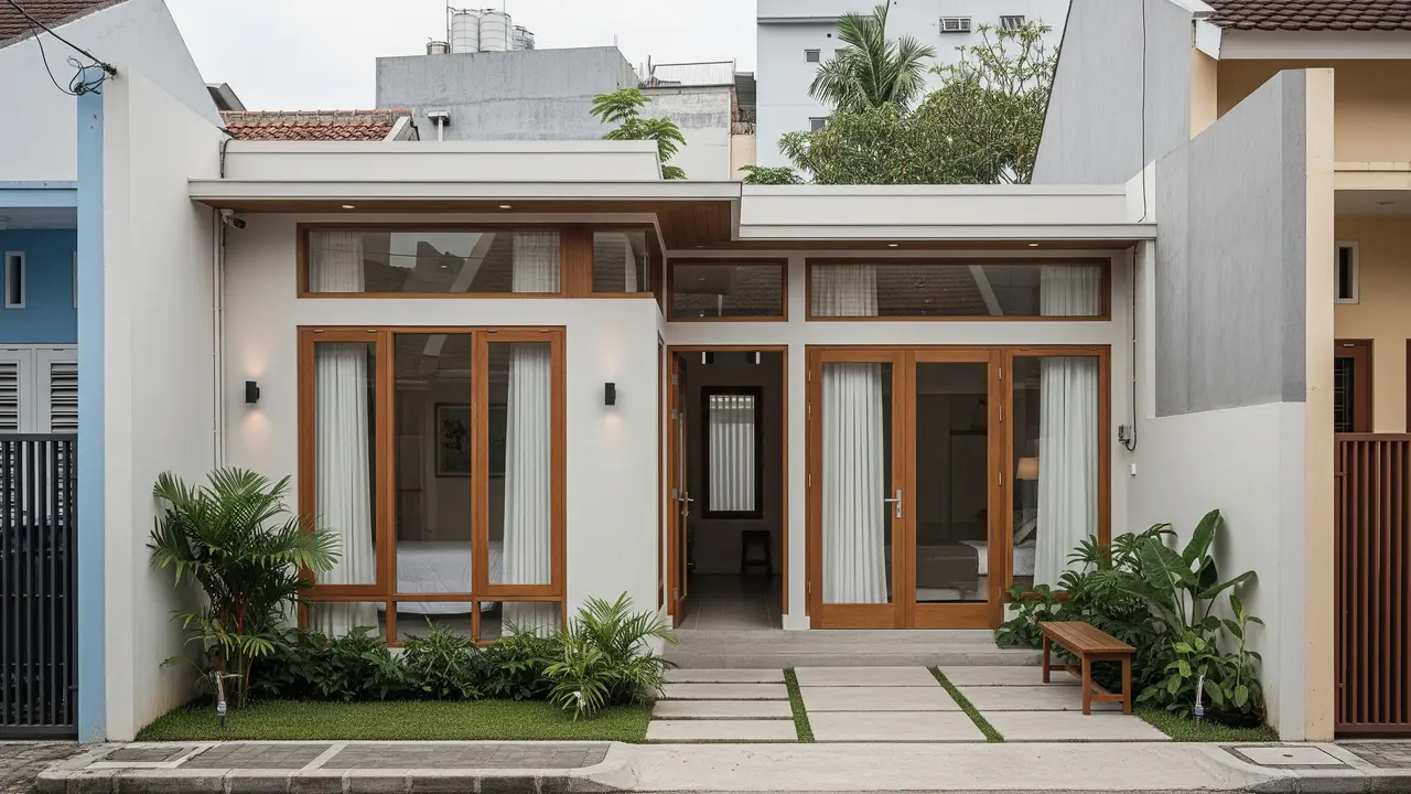 Inspirasi Model Rumah Kecil Tapi Terasa Luas di Lahan Sempit Perkotaan/ Ilustrasi AI