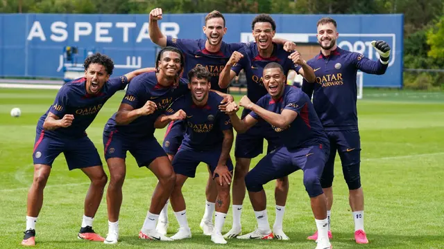 Foto: Momen Semringah Kylian Mbappe saat Kembali Berkumpul Bersama Skuat PSG