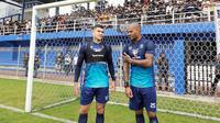Dua striker Persib Bandung, Ciro Alves dan David da Silva. (Bola.com/Erwin Snaz)