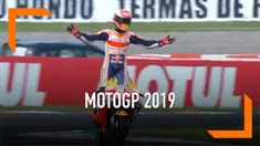 Pembalap Marc Marquez tampil tercepat di lintasan sirkuit Termas De Rio Hondo, Argentina. Ia finis dengan catatan waktu 41 menit 43,688 detik.