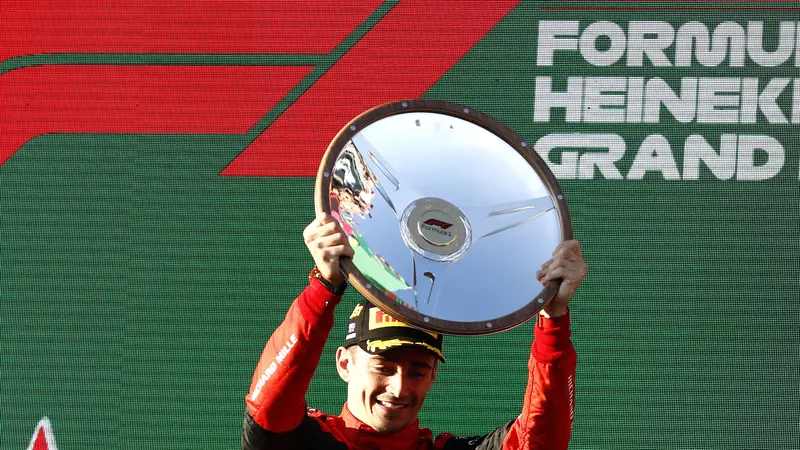 Pembalap Ferrari Charles Leclerc Juara F1 GP Australia 2022