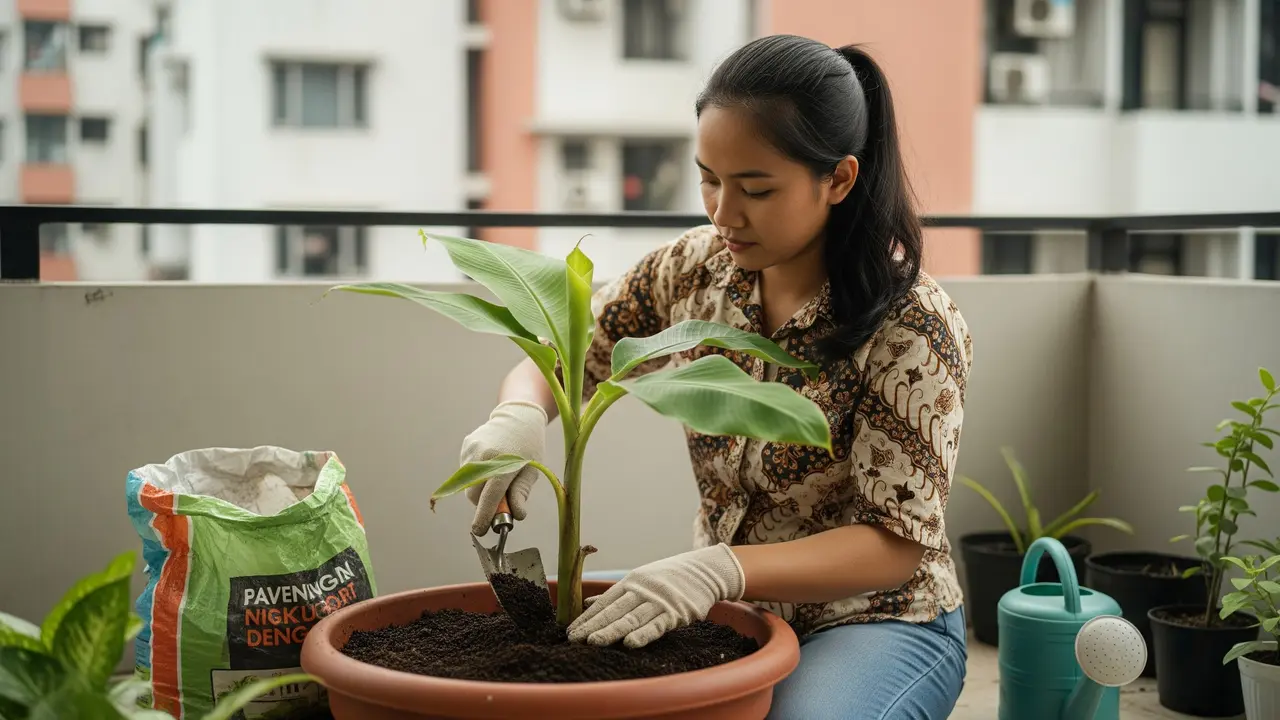 Cara Menanam Pisang di Pot Tanpa Kebun, Cepat Tumbuh dan Berdaun Rimbun