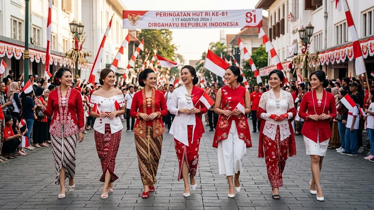 8 Ide Model Kebaya untuk Peringati Hari Kemerdekaan 17 Agustus 1945 HUT RI Ke-81, Cantik Memukau