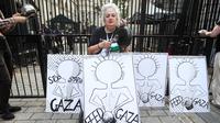 Sebelumnya, lebih dari 100 lembaga kemanusiaan internasional menyatakan keprihatinan serius terhadap kondisi kelaparan massal yang melanda wilayah Gaza. (Rhianna Chadwick/AFP)