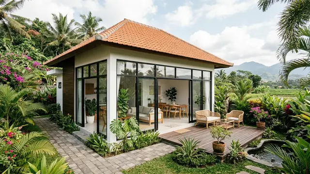 Rumah Kecil dengan Desain Sederhana tapi Terlihat Mewah (AI Generated)