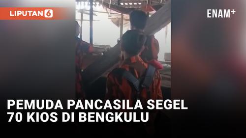 VIDEO: Pemuda Pancasila Segel 70 Kios dengan Garis Polisi, Ada Apa?