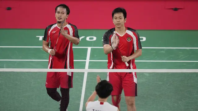 Foto: Sikat Ganda Tuan Rumah, Mohammad Ahsan/Hendra Setiawan Lolos ke Semifinal Olimpiade Tokyo 2020