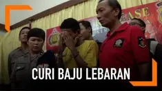 Seorang pria ditangkap petugas keamanan sebuah mal karena mencuri baju. Pelaku mengaku mencuri baju untuk dibagikan pada keluarganya.