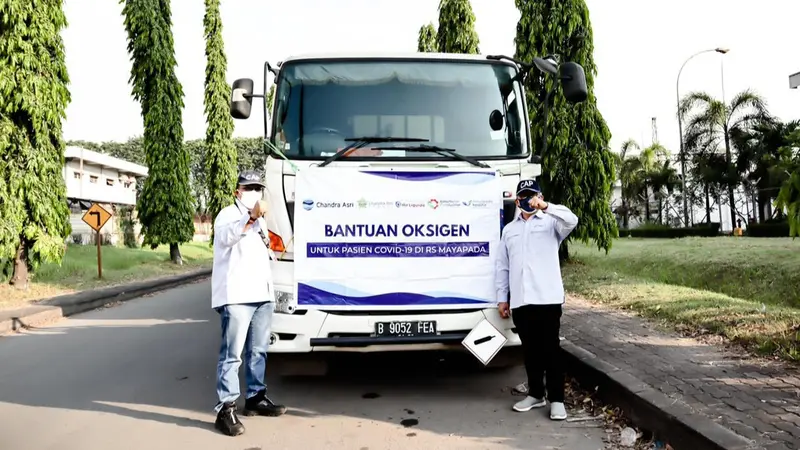 Bantuan Oksigen Untuk Pasien Covid-19 Dari Industri. (Jumat, 16/07/2021). Foto: PT Candra Asri Petrochemical).