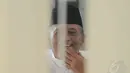 Meski terkendala stroke, ayah kandung dari istri Anas, Atthiyah Laila itu tetap ingin hadir sebagai saksi untuk menantunya, Jakarta, (28/8/14). (Liputamn6.com/Herman Zakharia)