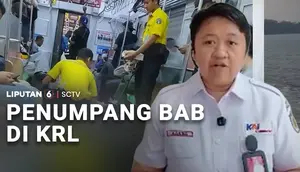 Penumpang BAB di KRL