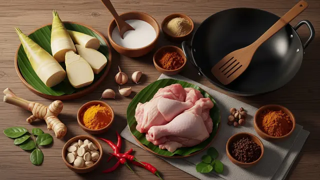 Resep Gulai Rebung Ayam/AI Generated
