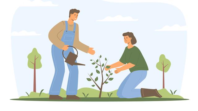 Ilustrasi penghijauan