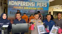 Polres Sukabumi Kota amankan barang bukti kasus promosi judi online (slot) di Kota Sukabumi (Liputan6.com/Fira Syahrin).