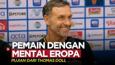 Berita video Pelatih Persija Jakarta, Thomas Doll, menyebut Resky Fandi adalah pemain dengan mental pesepak bola Eropa, Jumat (14/4/2023).
