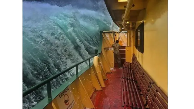 6 Potret Mengerikan yang Diambil Orang saat Bekerja di Laut, Penuh Tantangan