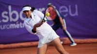 Petenis putri Indonesia, Aldila Sutjiadi, dan pasangannya dari Amerika Serikat, Asia Muhammad, melaju ke final ganda putri turnamen WTA 500 Strasbourg dengan penuh drama. (Bola.com/Dok.&nbsp;Athletica Company)