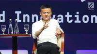 Pendiri Alibaba Group Jack Ma dalam diskusi panel “Disrupting Development” Pertemuan IMF-Bank Dunia di Nusa Dua, Bali pada Jumat (12/10). Jack Ma mengatakan “pebisnis tak punya rasa takut, kompetitor yang seharusnya takut”.Liputan6.com/Angga Yuniar